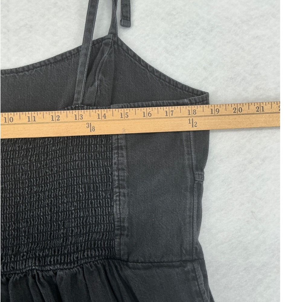 Old Navy Cami Jumpsuit Women XL Black Jack Denim Wide Leg Tie Strap S/658033-00 - Picture 8 of 9
